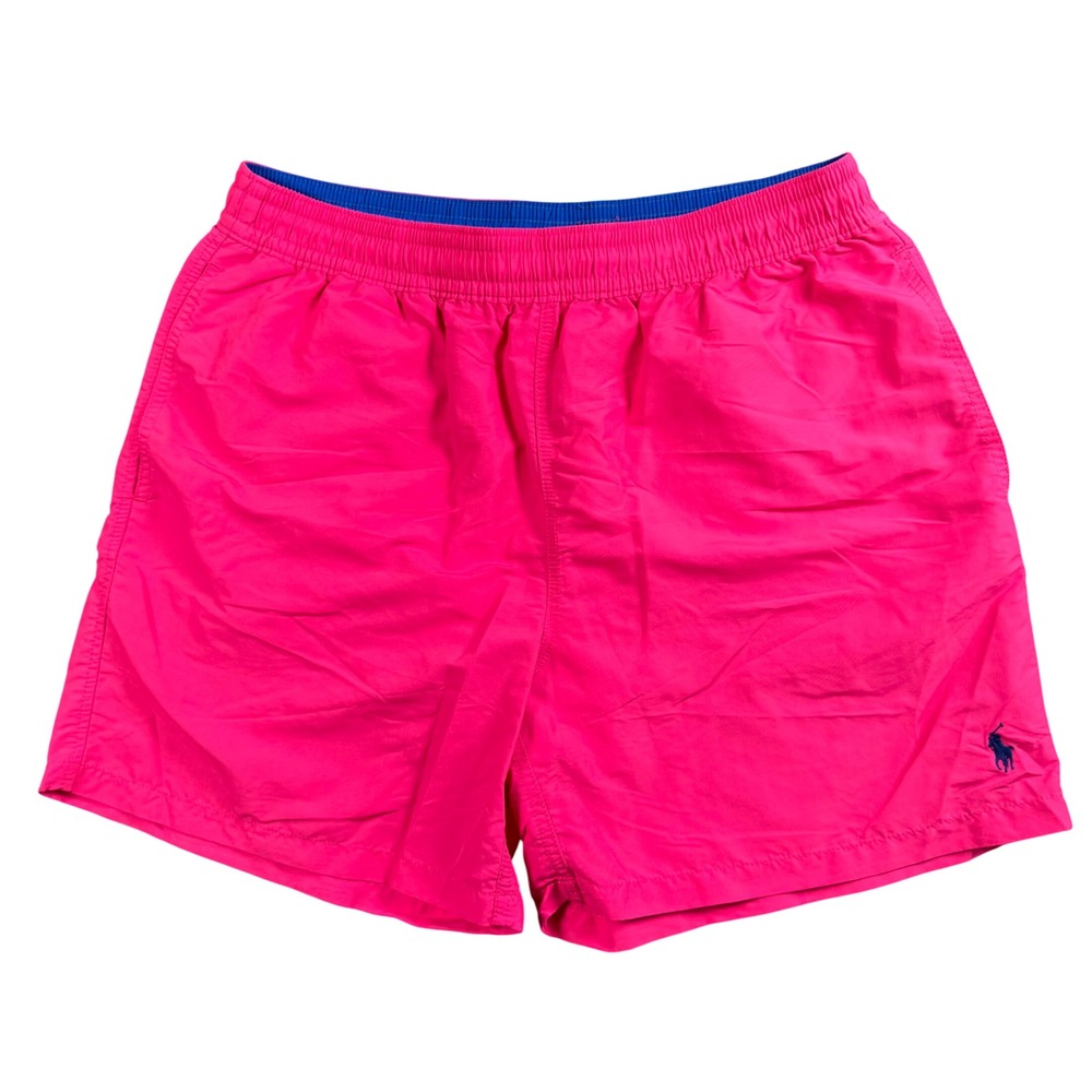Polo Ralph Lauren Swim Trunks Mens XL Pink Embroidered Pony Mesh Lined Shorts